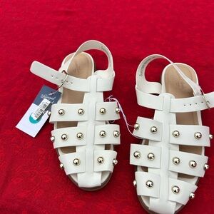 Women's Winnie Studded Fisherman Sandals - Universal Thread Off-White size 8